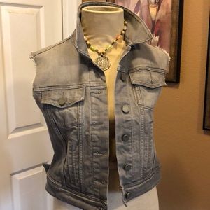 Grey Jean Vest by PAIGE. SZ Sm